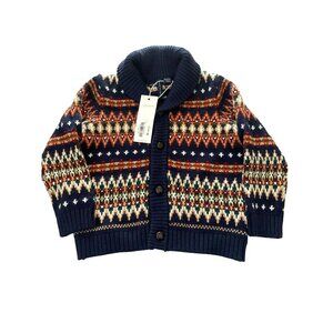 Janie and Jack Knit Cardigan Fair Isle Sweater 18 to 24 months NWT